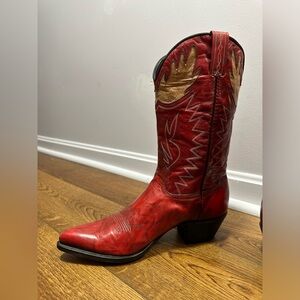 Vintage Red Dan post cowboy boots
